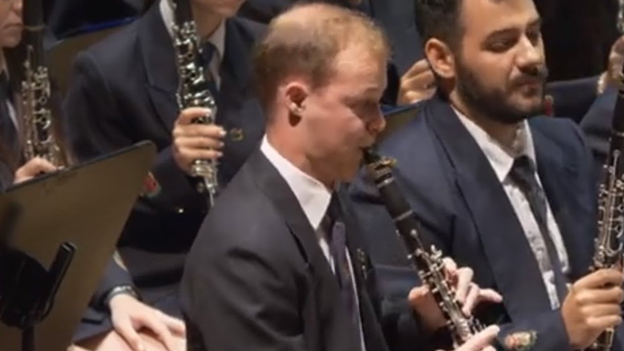Clarinetes de una banda durante su actuación en el Certamen Internacional de Bandas Ciudad de Valencia